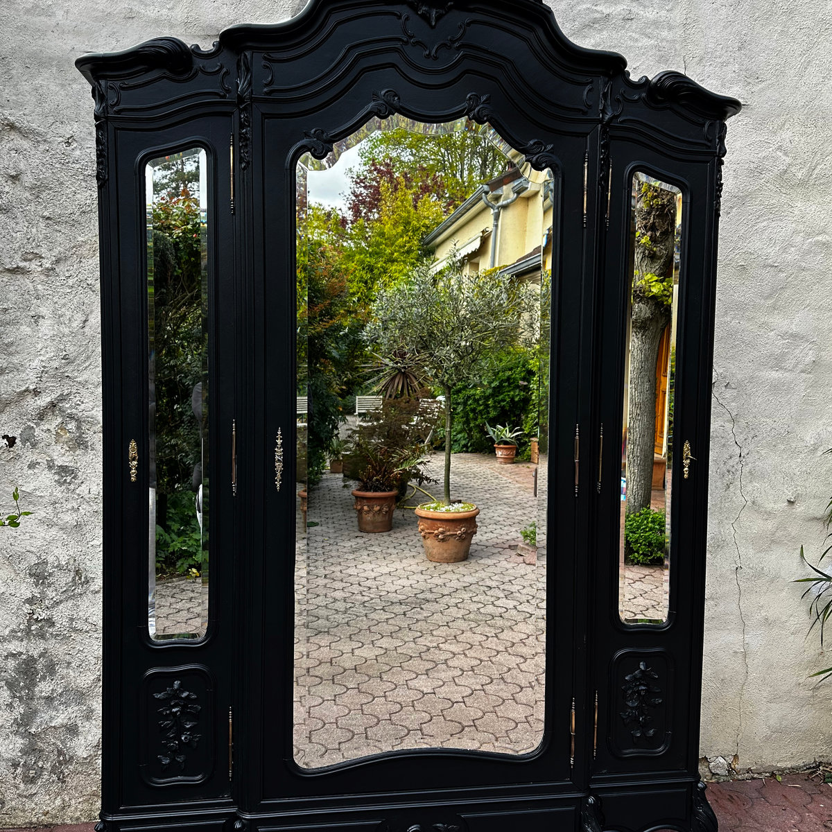 Armoire Louis XV Noire ALBEN168