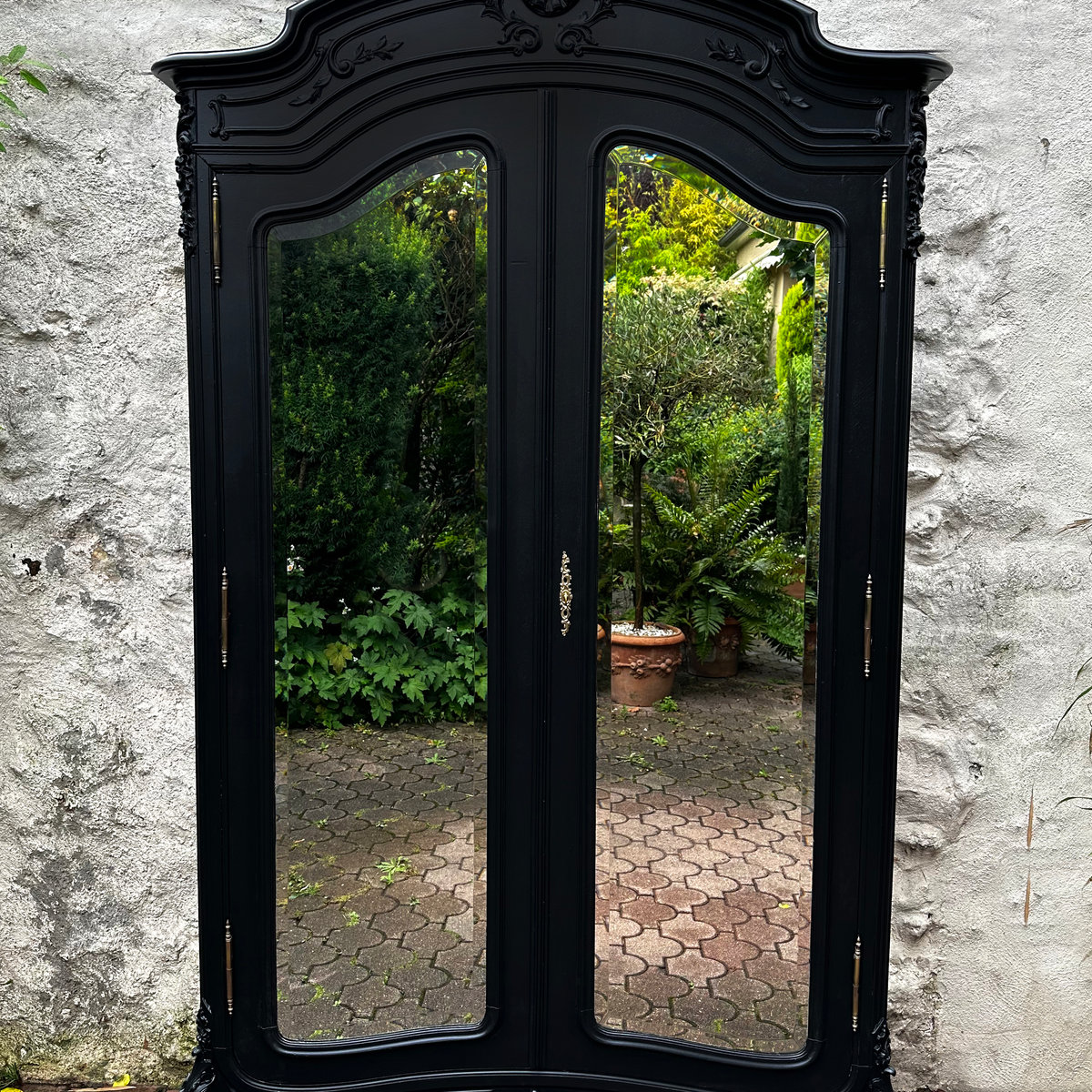 Armoire de Style Louis XV Noire - ALBEN168